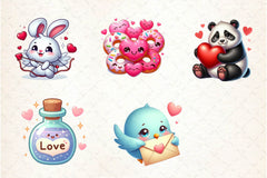 Kawaii Valentine's Day Clipart Bundle - CraftNest - Digital Crafting and Art