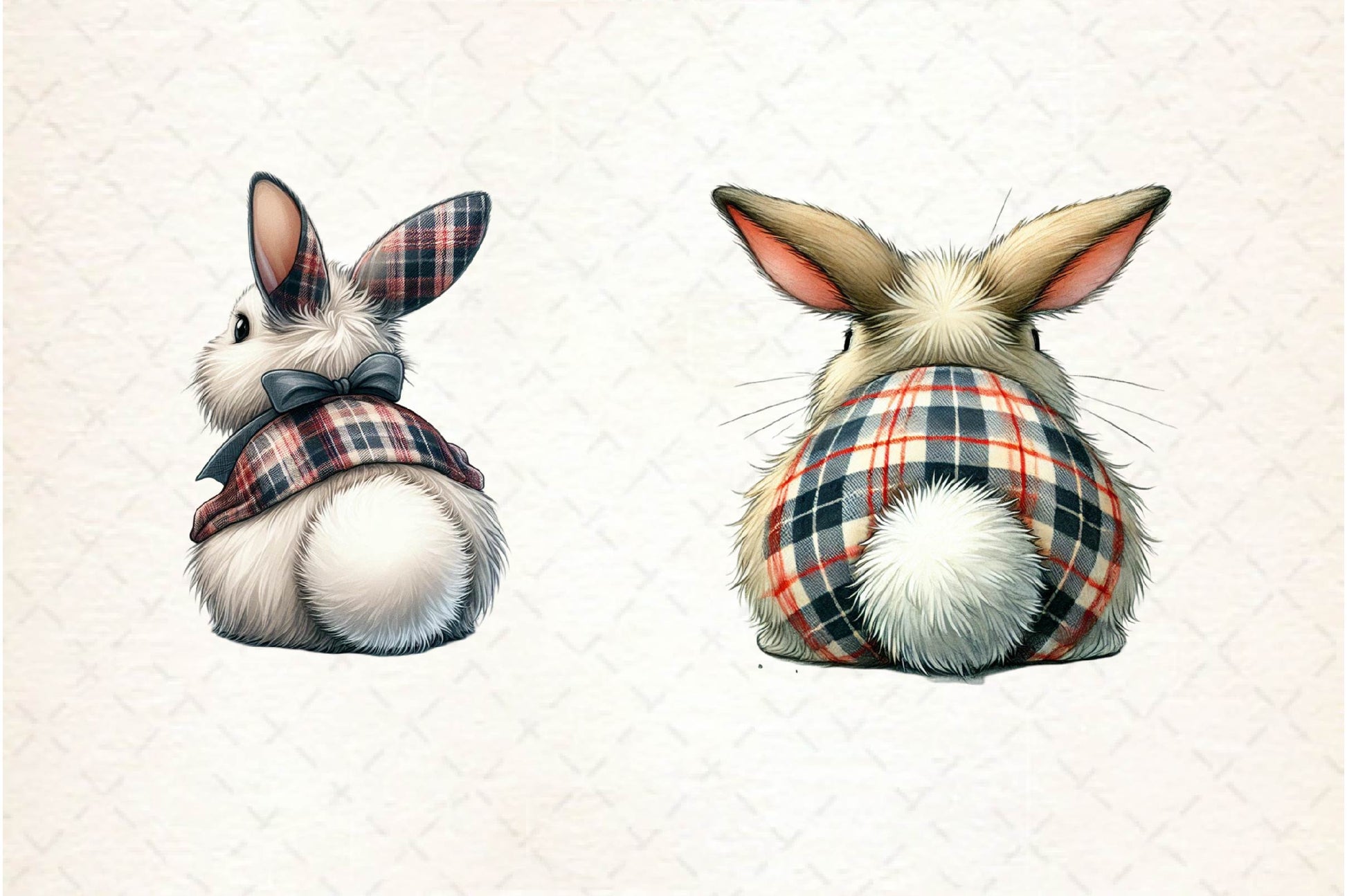 Bunny Back View Clipart Bundle - CraftNest - Digital Crafting and Art