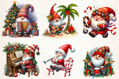 Christmas Gnome Musicians Clipart Bundle - CraftNest - Digital Crafting and Art