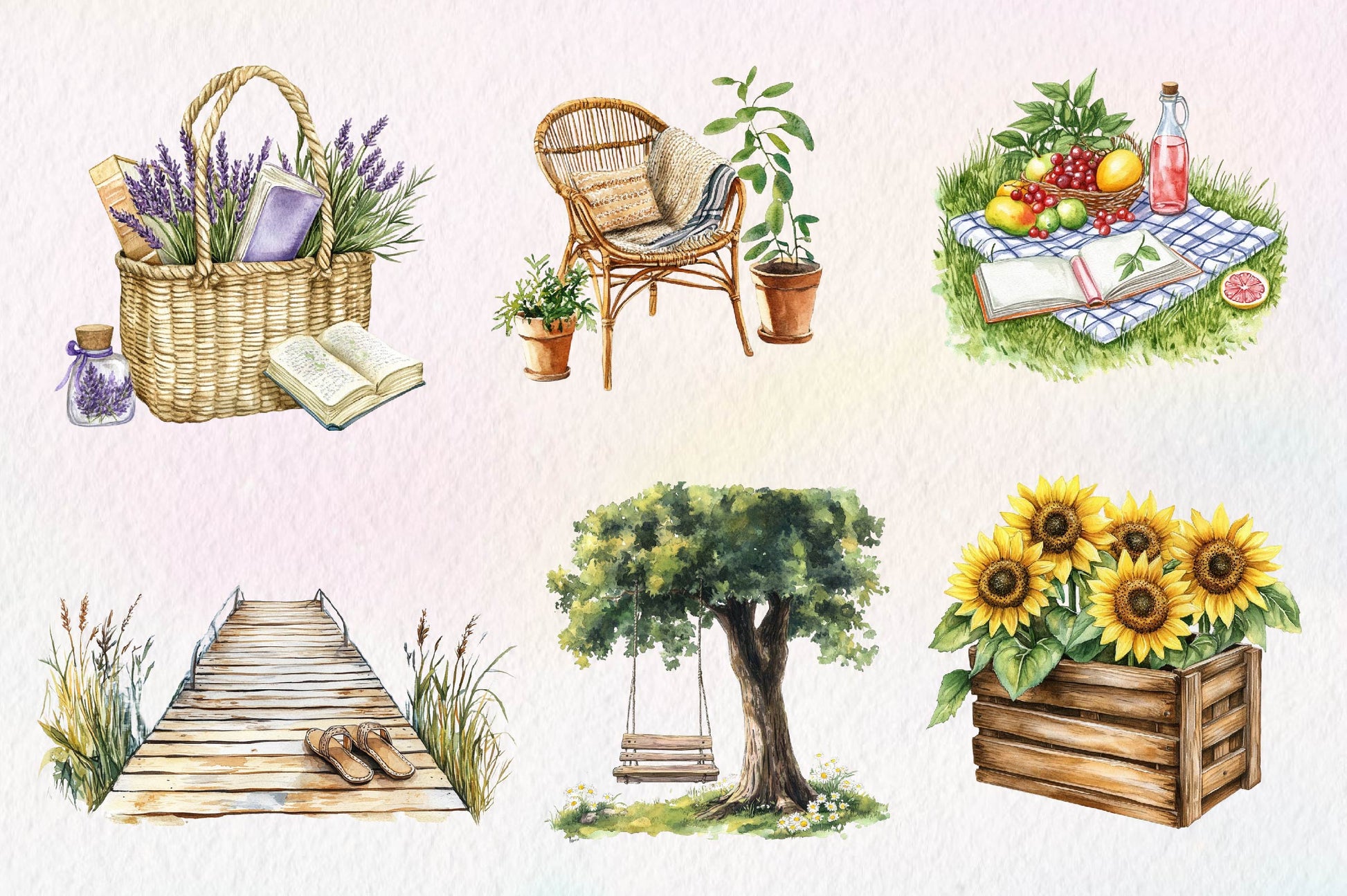 Cozy Summer Clipart Bundle 3 - CraftNest - Digital Crafting and Art