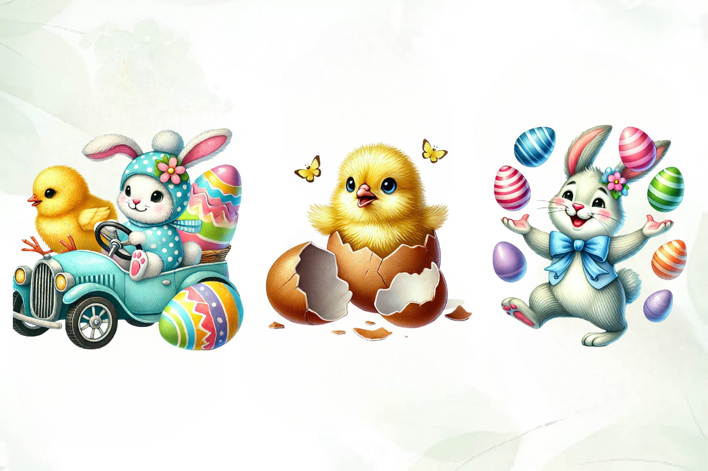 Comic Easter Day Clipart Bundle - CraftNest - Digital Crafting and Art