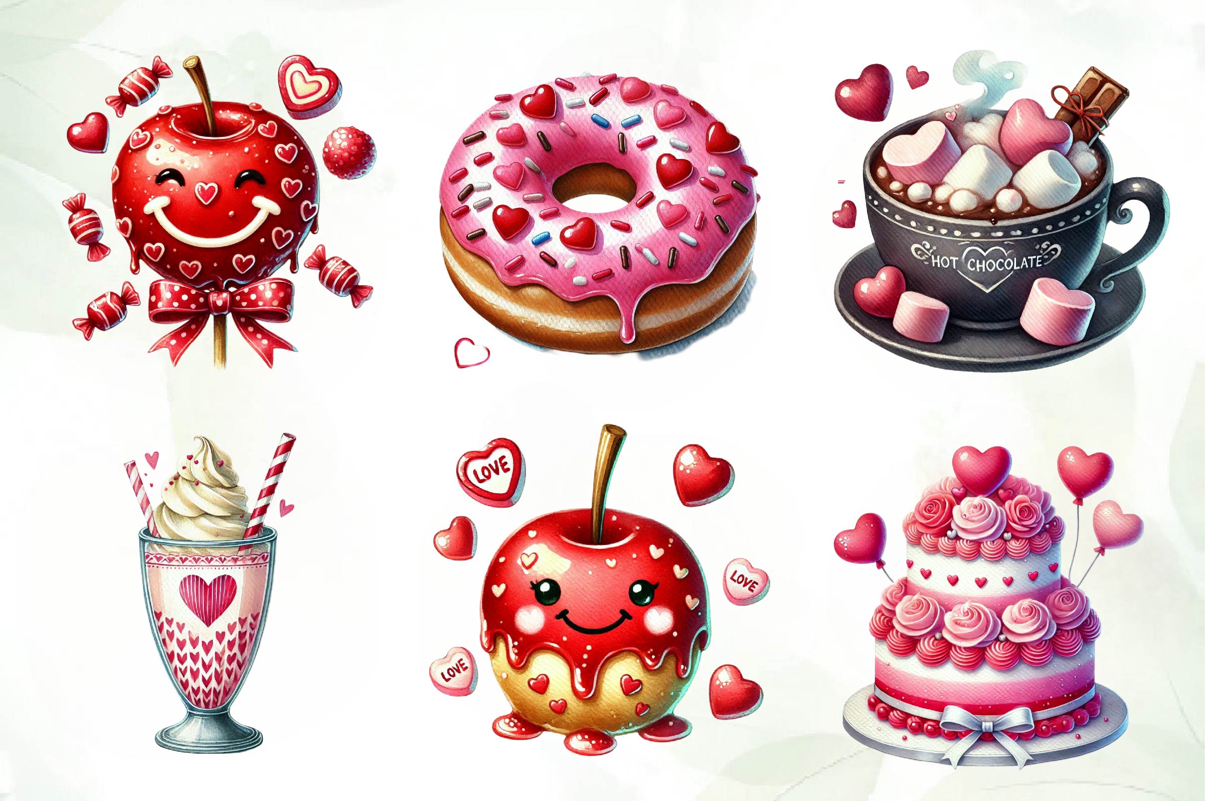 Valentine'S Day Food Clipart Bundle 1 - CraftNest - Digital Crafting and Art