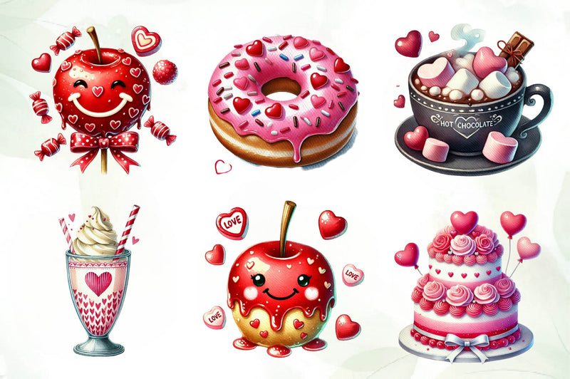 Valentine'S Day Food Clipart Bundle 1 - CraftNest - Digital Crafting and Art
