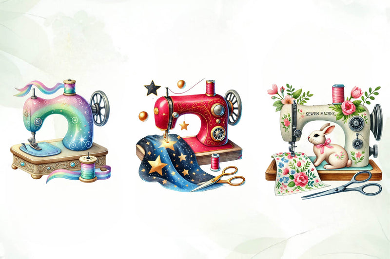 Sewing Machine Clipart Bundle - CraftNest - Digital Crafting and Art