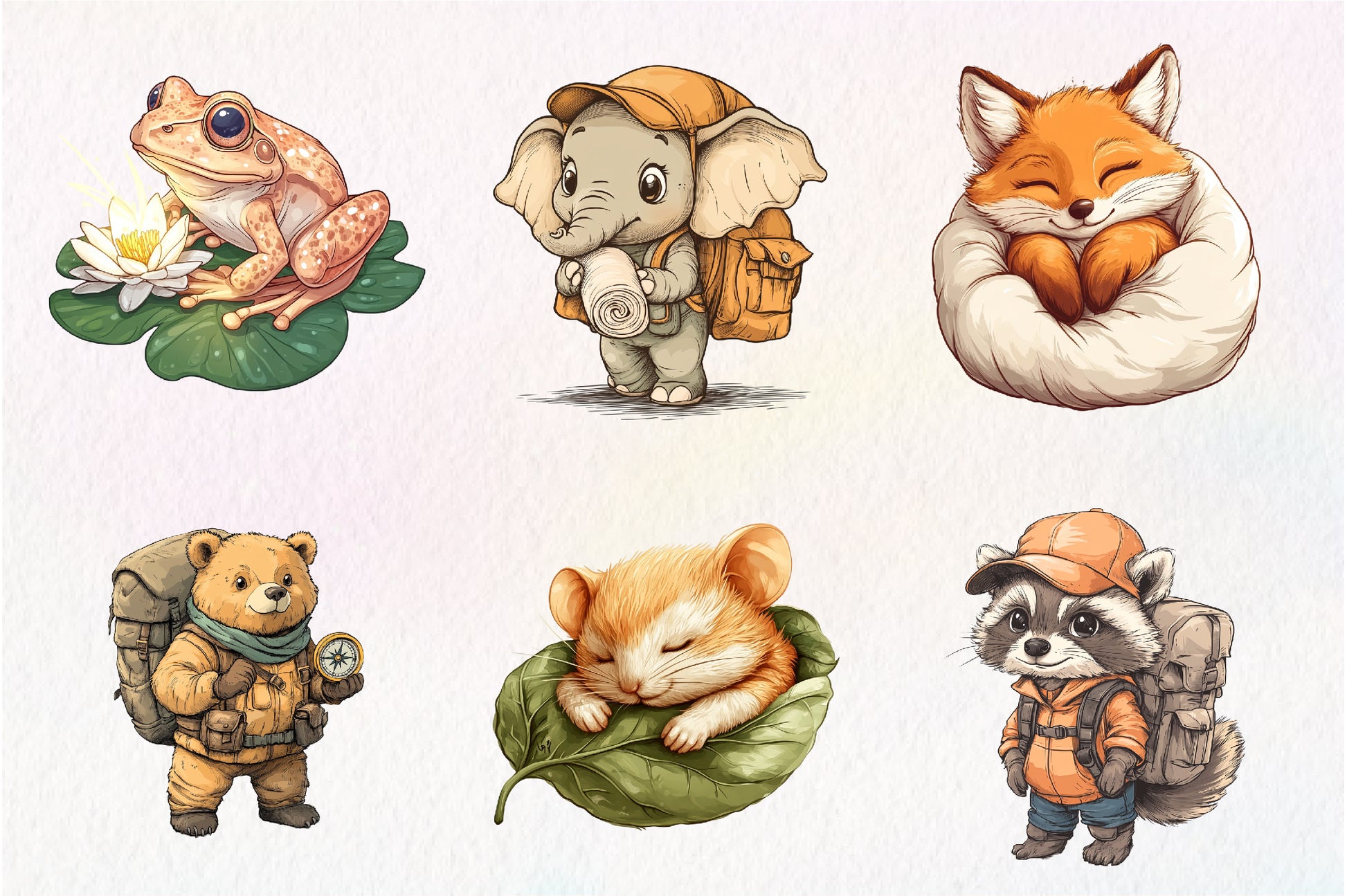 Camping Animals Clipart Bundle - CraftNest - Digital Crafting and Art