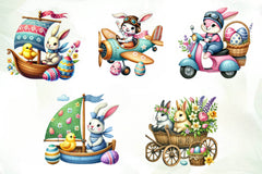 Transportation Easter Clipart Bundle - CraftNest - Digital Crafting and Art