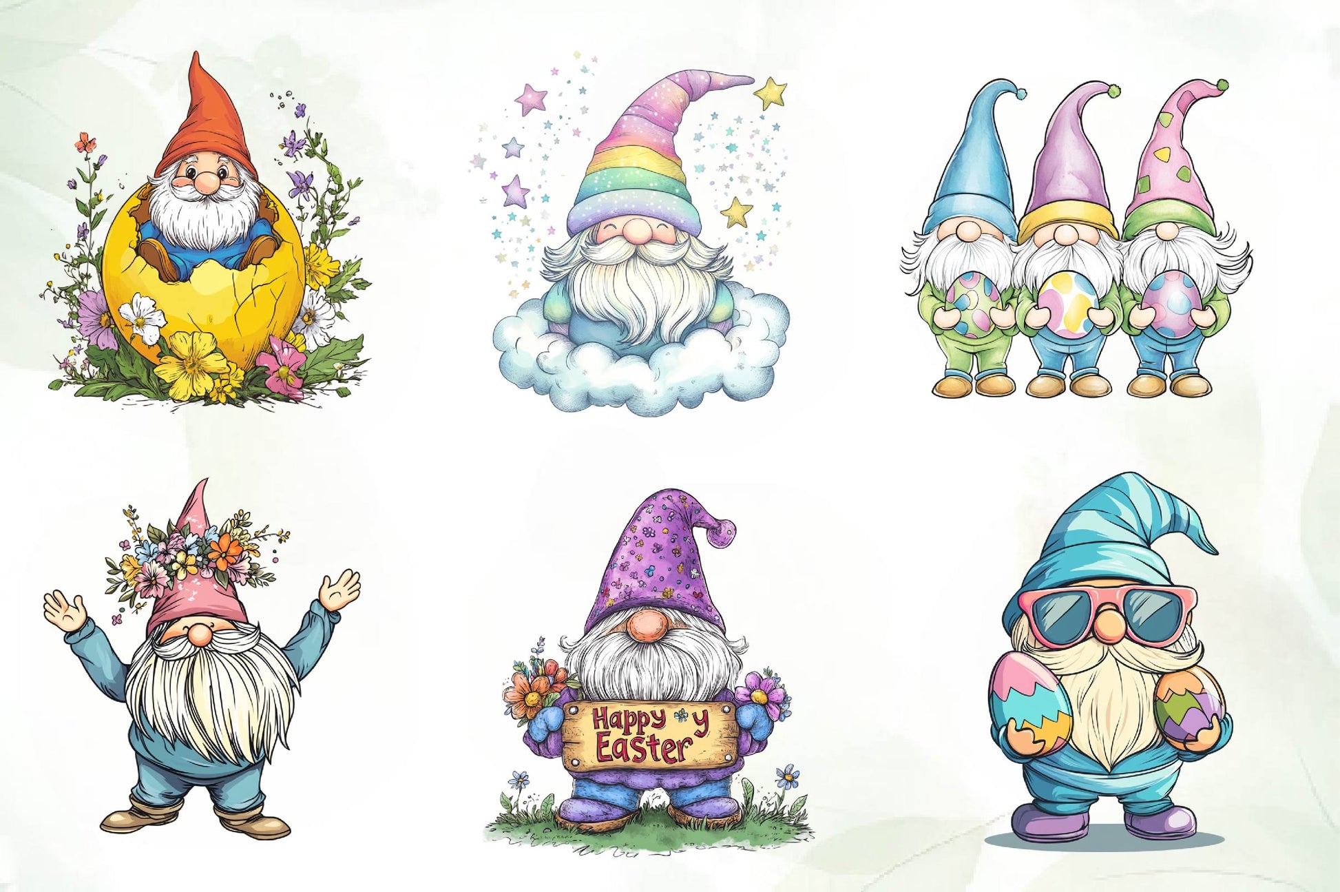 Easter Gnome Clipart Bundle 2 - CraftNest - Digital Crafting and Art