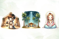 Chibi Nativity Christmas Clipart Bundle 1 - CraftNest - Digital Crafting and Art