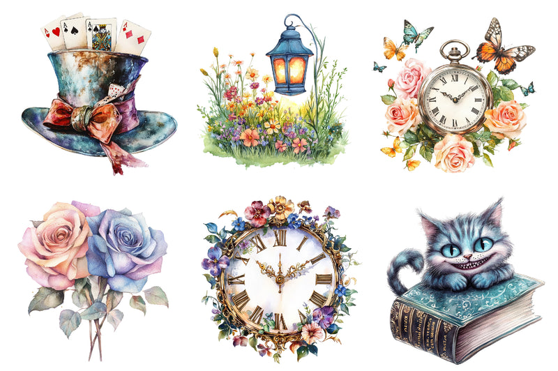 Vintage Alice In Wonderland Clipart Bundle - CraftNest - Digital Crafting and Art