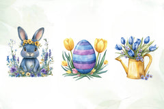 Purple Pastel Easter Clipart Bundle - CraftNest - Digital Crafting and Art