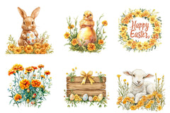 Marigold Easter Clipart Bundle - CraftNest - Digital Crafting and Art