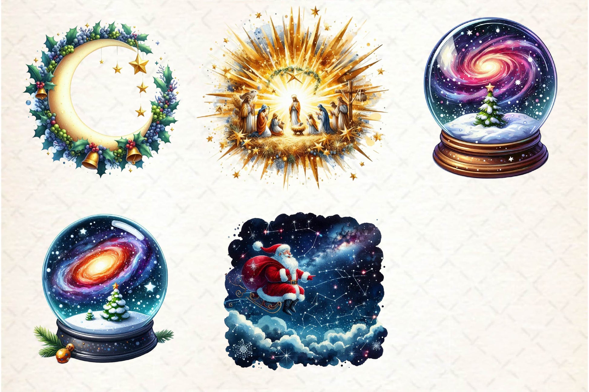 Celestial Christmas Clipart Bundle - CraftNest - Digital Crafting and Art