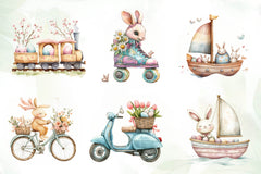 Transportation Easter Clipart Bundle 1 - CraftNest - Digital Crafting and Art