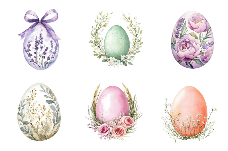Floral Easter Egg Clipart Bundle - CraftNest - Digital Crafting and Art