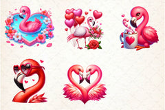 Valentine's Day Love Flamingo Clipart Bundle - CraftNest - Digital Crafting and Art