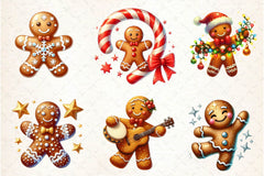 Glitter Gingerbread Man Clipart Bundle - CraftNest - Digital Crafting and Art