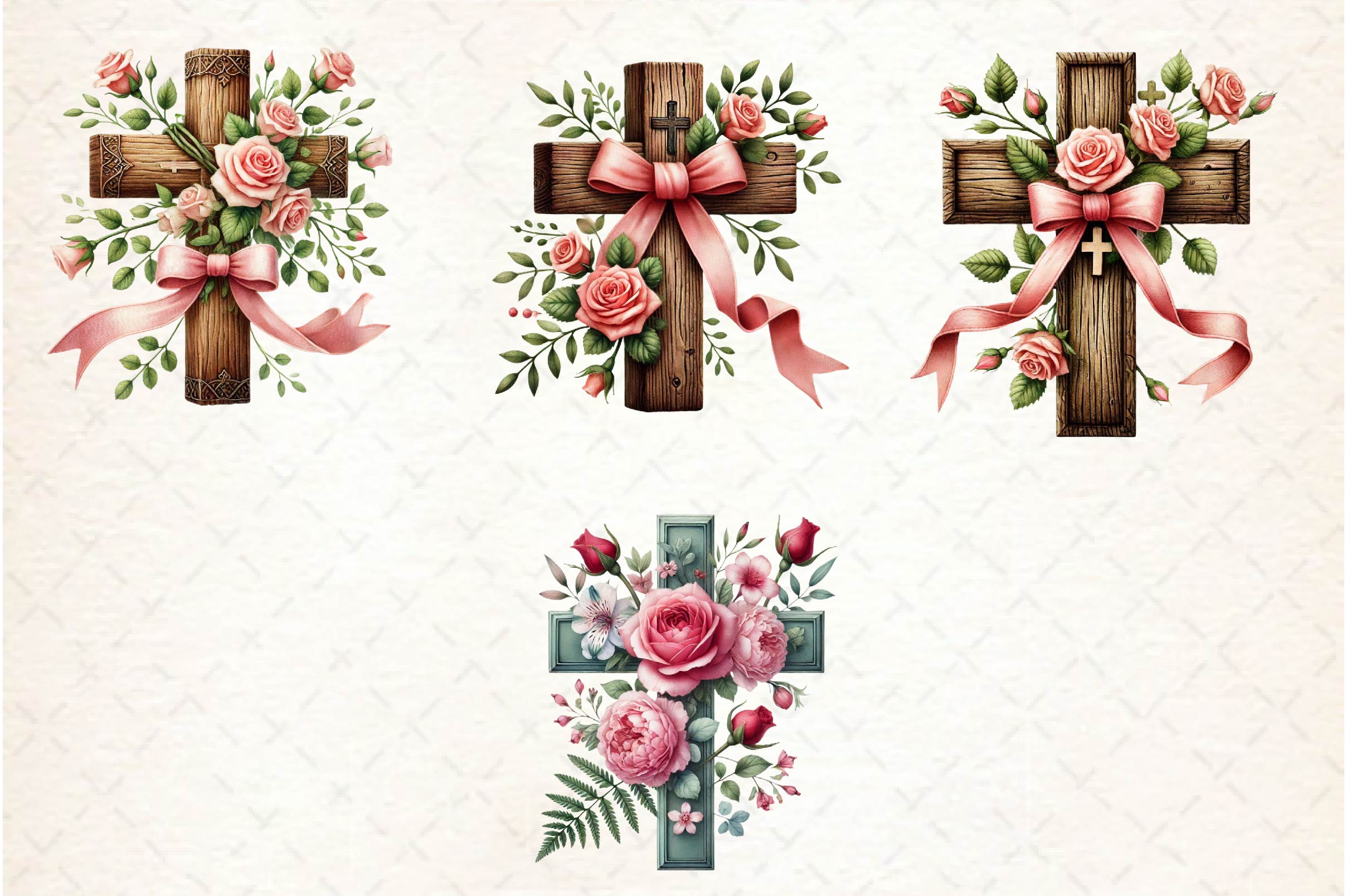 Valentine Cross Clipart Bundle 1 - CraftNest - Digital Crafting and Art