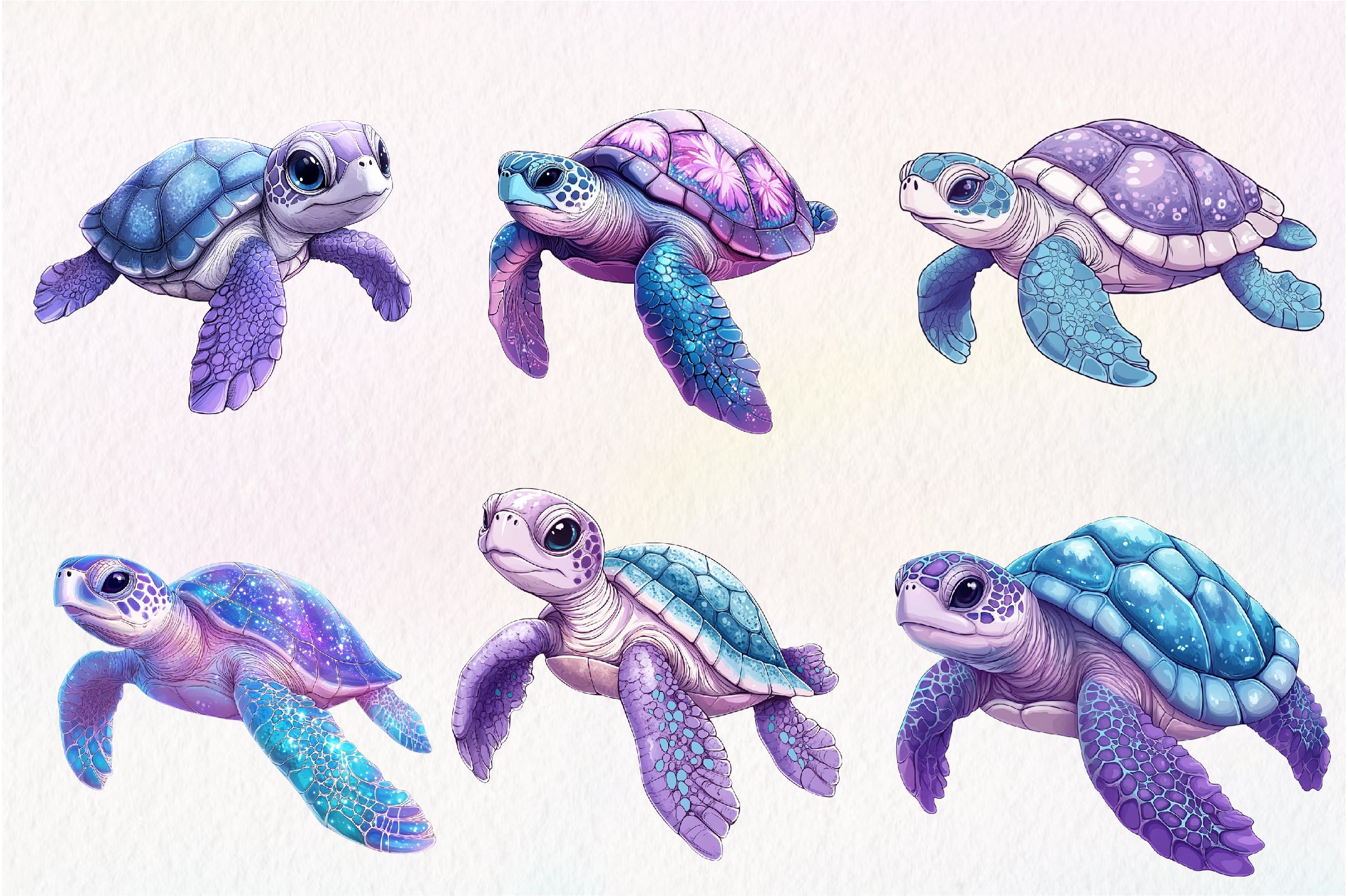 Beautiful Sea Turtles Clipart Bundle - CraftNest - Digital Crafting and Art