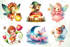Blossoming Spring Fairy Collection Clipart Bundle - CraftNest - Digital Crafting and Art