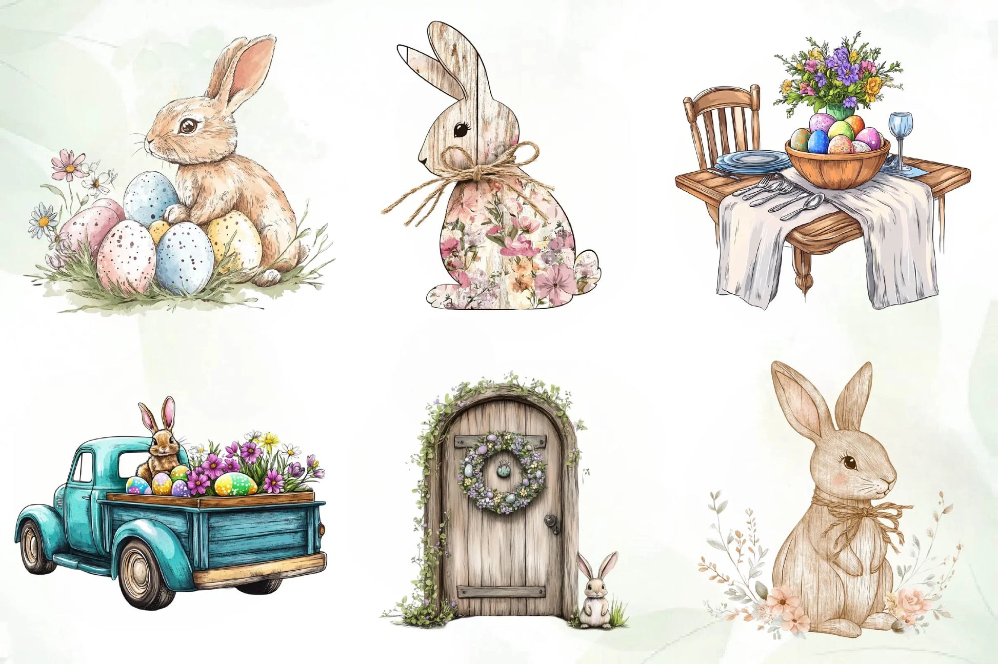 Rustic Easter Day Clipart Bundle 1 - CraftNest - Digital Crafting and Art