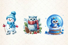 Christmas Owl Clipart Bundle - CraftNest - Digital Crafting and Art