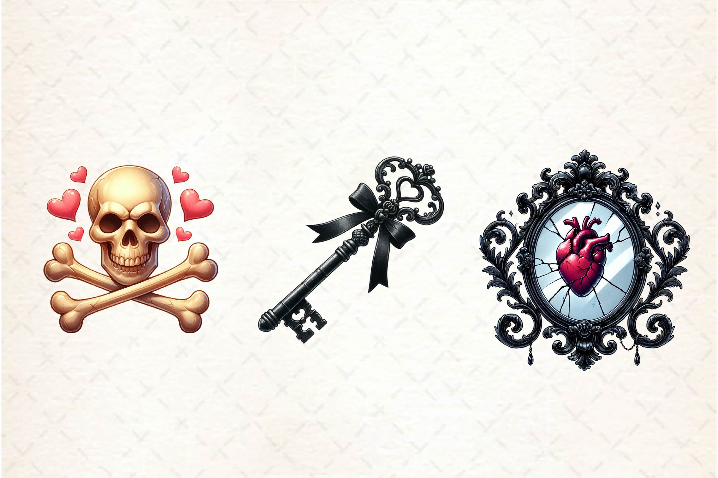 Gothic Valentine Clipart Bundle - CraftNest - Digital Crafting and Art