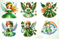 St Patricks Day Angels Clipart Bundle - CraftNest - Digital Crafting and Art