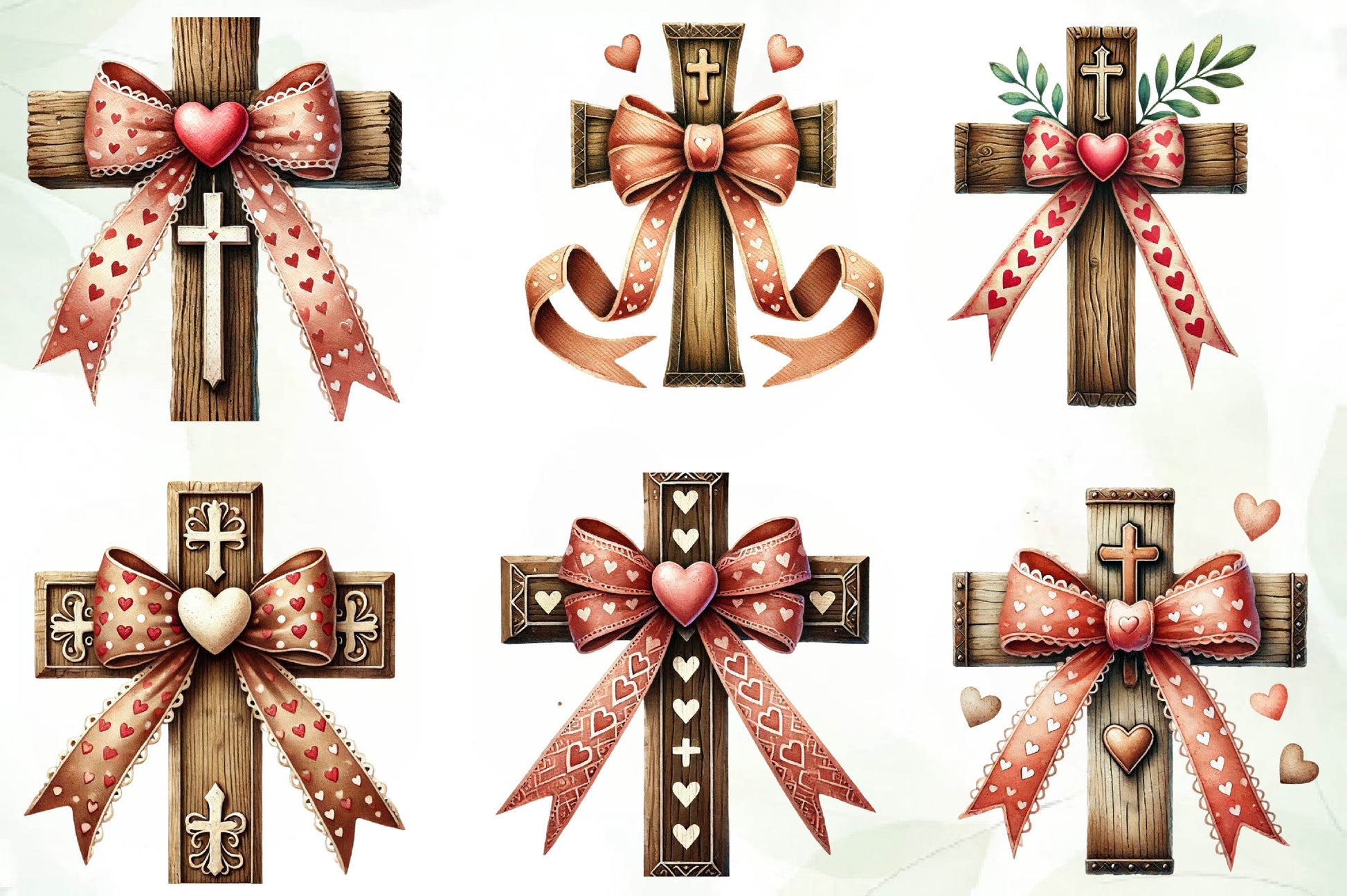 Valentine Cross Clipart Bundle - CraftNest - Digital Crafting and Art