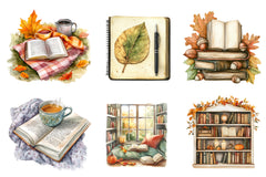Autumn Reading Clipart Bundle - CraftNest - Digital Crafting and Art