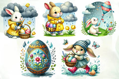 Rainy Easter Day Clipart Bundle - CraftNest - Digital Crafting and Art