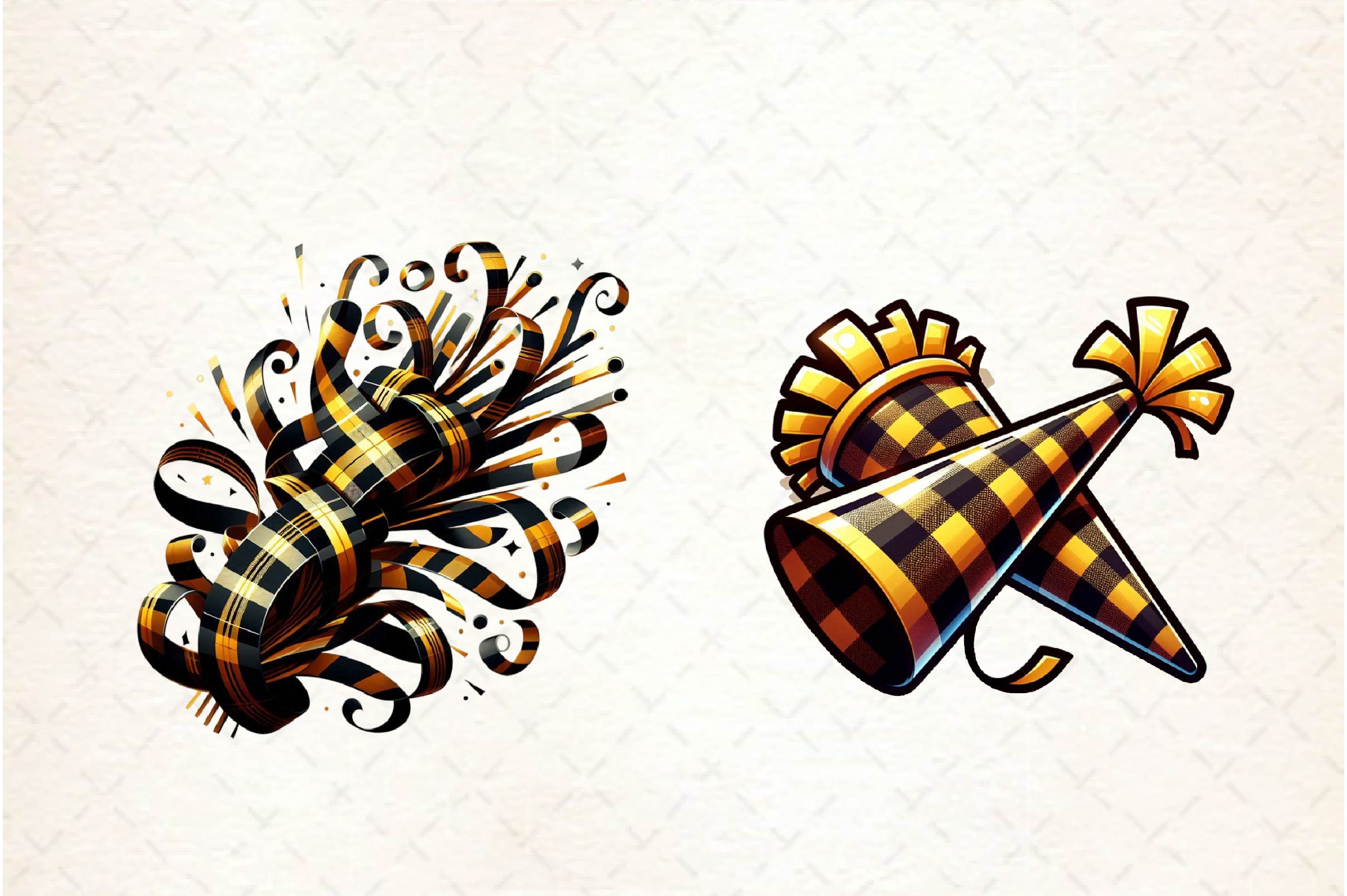 Black & Gold New Year Celebration Clipart Bundle - CraftNest - Digital Crafting and Art