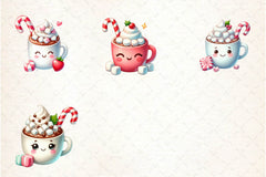 Cute Hot Cocoa Clipart Bundle - CraftNest - Digital Crafting and Art