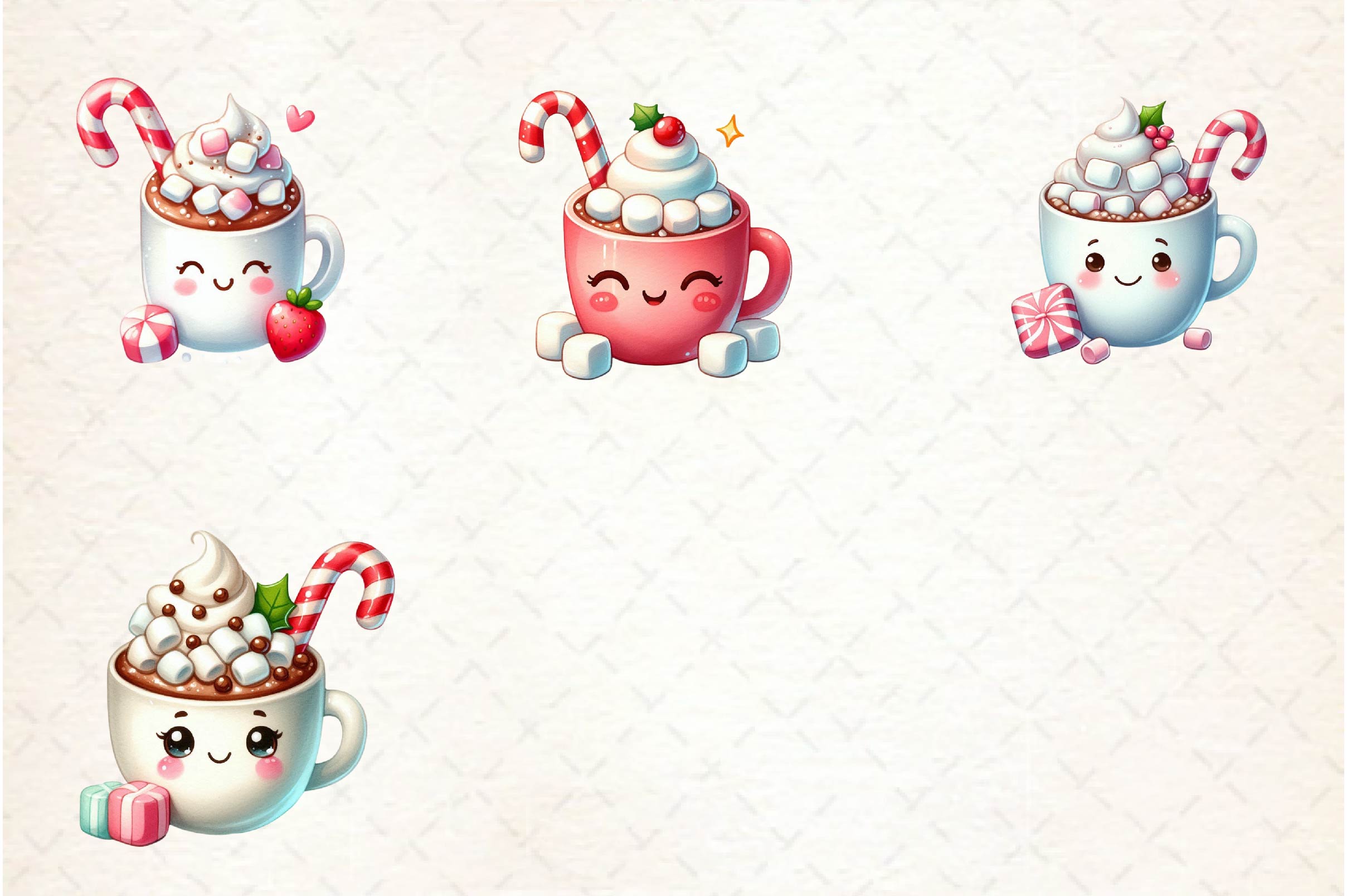 Cute Hot Cocoa Clipart Bundle - CraftNest - Digital Crafting and Art