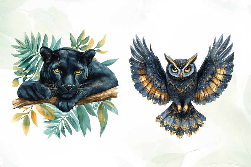 Black Month Animals Clipart Bundle 1 - CraftNest - Digital Crafting and Art