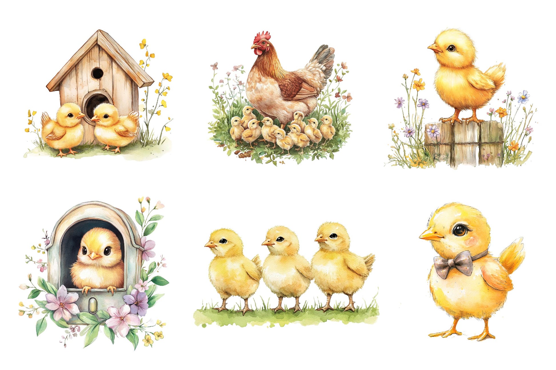 Chirping Chicks Clipart Bundle - CraftNest - Digital Crafting and Art