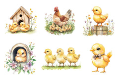 Chirping Chicks Clipart Bundle - CraftNest - Digital Crafting and Art