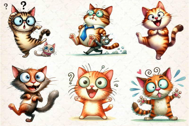 Funny Black Cats Crazy Cat Clipart Bundle - CraftNest - Digital Crafting and Art