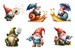 Garden Gnomes Collection Clipart Bundle - CraftNest - Digital Crafting and Art