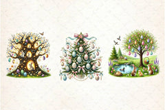 Easter Tree Clipart Bundle - CraftNest - Digital Crafting and Art