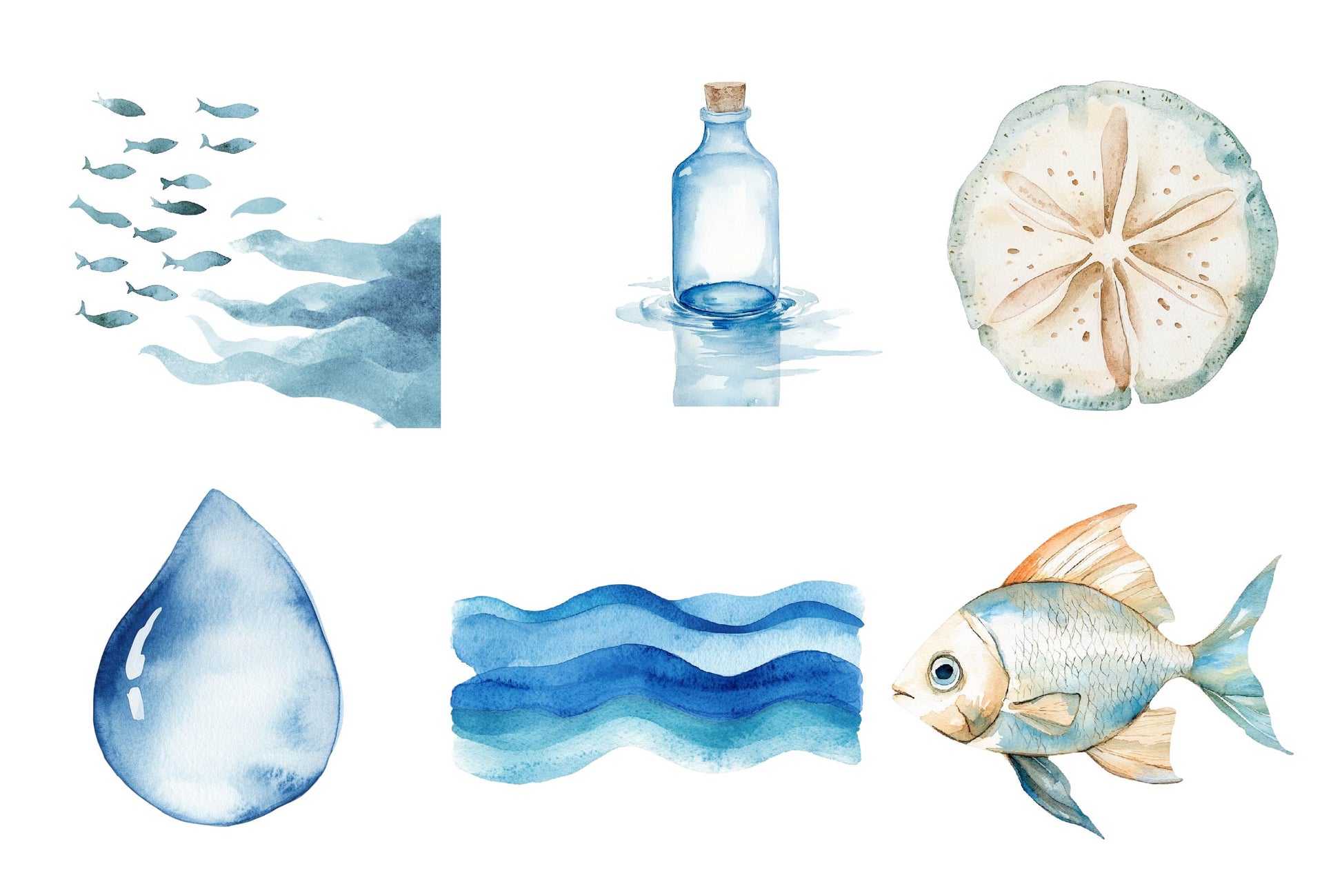 Minimalist Sea Clipart Bundle - CraftNest - Digital Crafting and Art