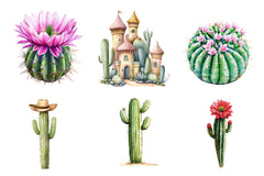 Summer Cactus Clipart Bundle - CraftNest - Digital Crafting and Art