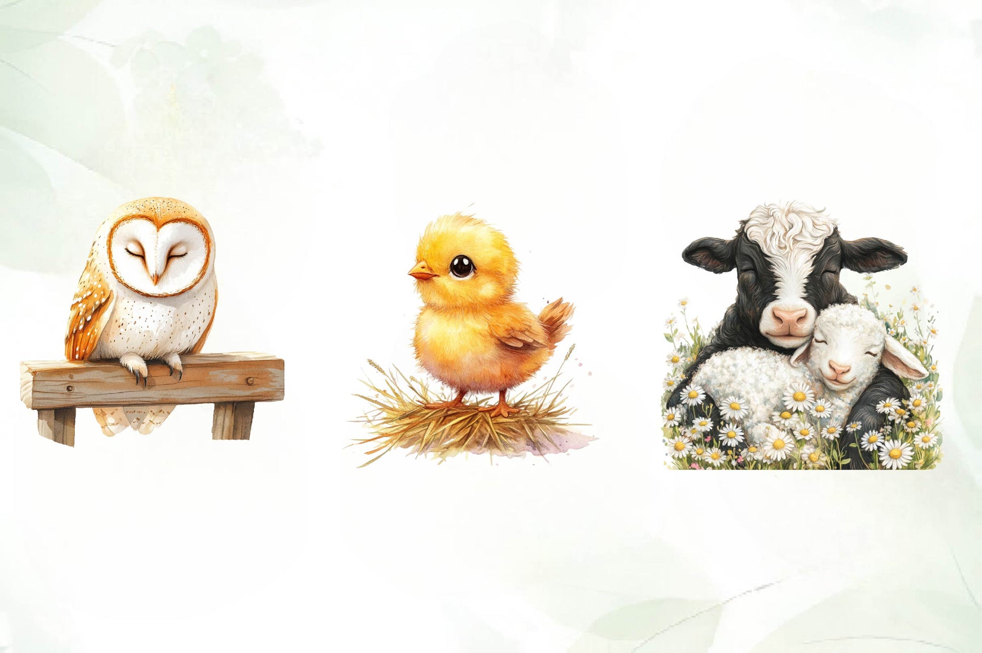 Cute On The Farm Animals Clipart Bundle - CraftNest - Digital Crafting and Art