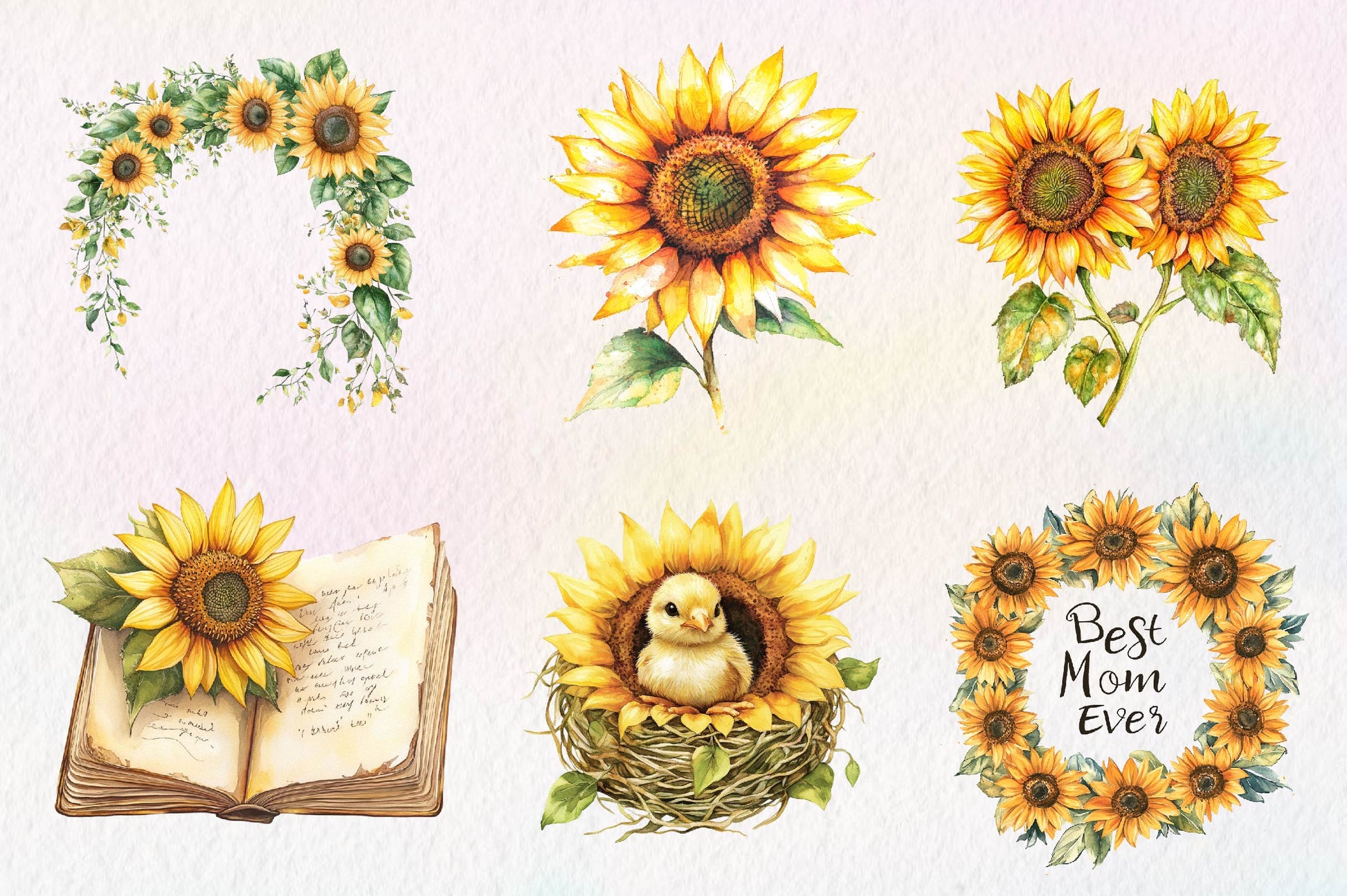 Sunflower Mother'S Day Clipart Bundle - CraftNest - Digital Crafting and Art