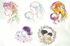 Minimalist Mothers Day Clipart Bundle - CraftNest - Digital Crafting and Art