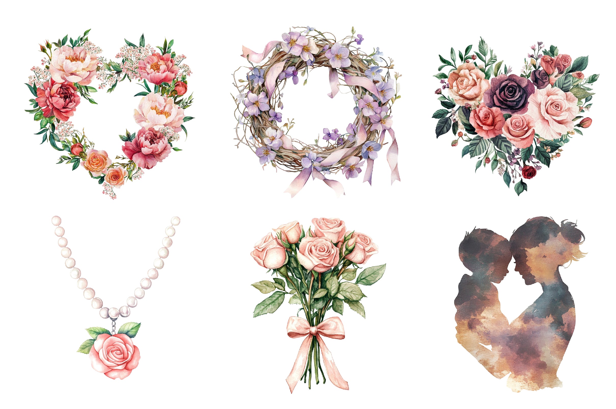 Romantic Mothers Day Clipart Bundle 1 - CraftNest - Digital Crafting and Art