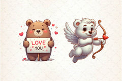 Valentine's Day Love Bear Clipart Bundle - CraftNest - Digital Crafting and Art