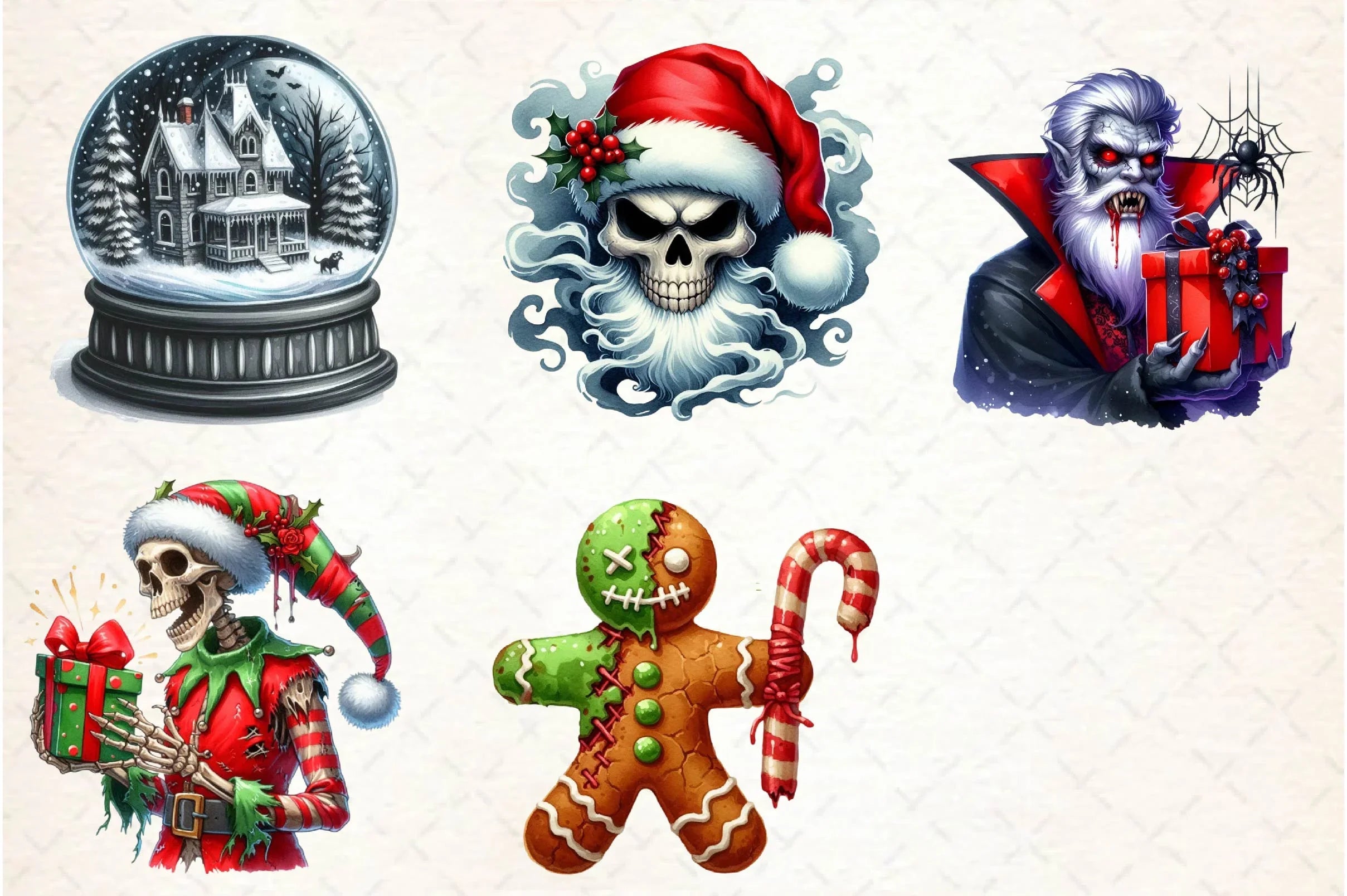 Spooky Christmas Clipart Bundle - CraftNest - Digital Crafting and Art