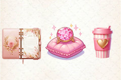Glam & Pink Planner Clipart Bundle - CraftNest - Digital Crafting and Art