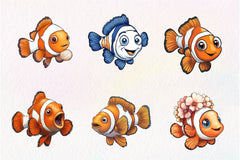Cute Clownfish Clipart Bundle - CraftNest - Digital Crafting and Art