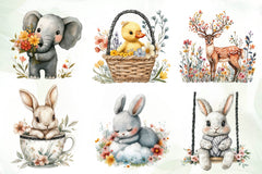 Cute Crochet Easter Animal Clipart Bundle - CraftNest - Digital Crafting and Art
